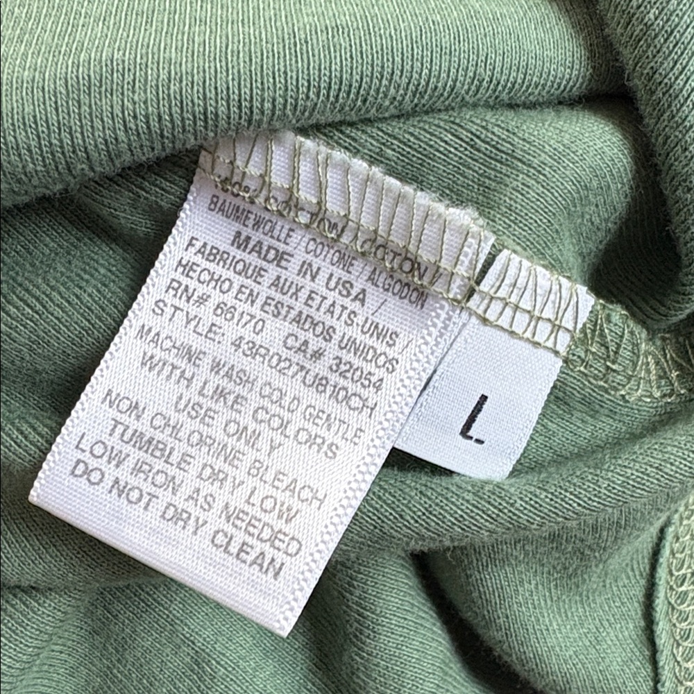 Free People La Living 90210 Muscle Top Sleeveless Green Cowl Neck L - Picture 9 of 9